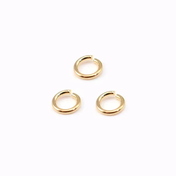 Anneaux ouverts plaqués par "flash" or sur laiton 0.8x5mm x 25pcs