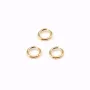 Anneaux ouverts plaqués par "flash" or sur laiton 0.8x5mm x 25pcs