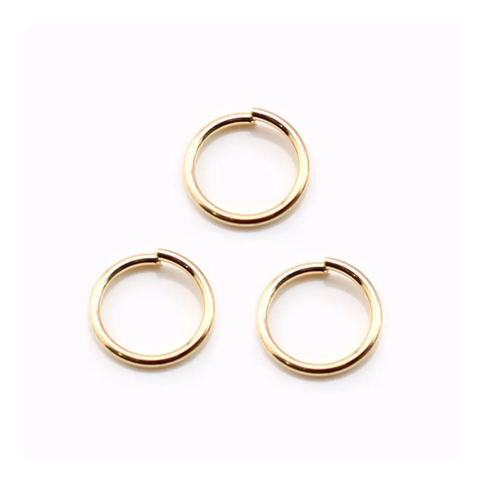 Anneaux ouverts plaqué par "flash" or sur laiton 0.8x8mm x 40pcs