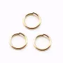 Anneaux ouverts plaqué par "flash" or sur laiton 0.8x8mm x 40pcs
