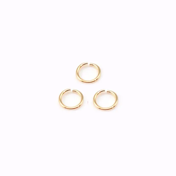 Anneaux ouverts plaqués par "flash" or sur laiton 0.5x4mm x 50pcs