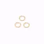 Anneaux ouverts plaqués par "flash" or sur laiton 0.5x4mm x 50pcs
