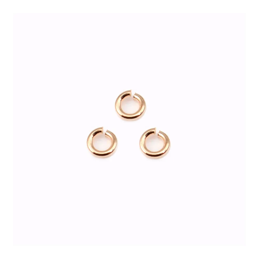 Anneaux ouverts dorés rosé sur laiton 0.55x3mm x 50g