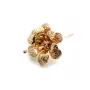 Fleur plaqué par "flash" or sur laiton 17mm x 4pcs