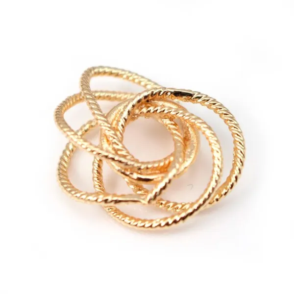  Rose of sands by "flash" Gold on brass17x18.5mm x1pc