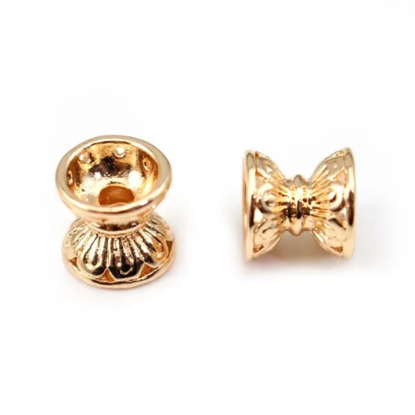  Diabolo by "flash" Gold on brass 7x7mm x1pc