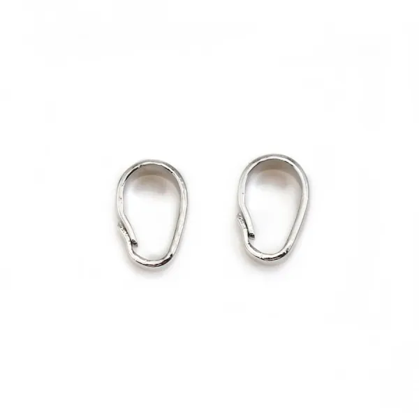 Bélière simple plaquée par "flash" or sur laiton 3x7mm x 10pcs