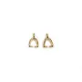  bail for half-drilled pearls, by "flash" Gold on brass 3mm x 4pcs