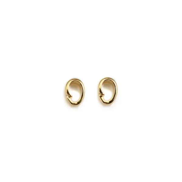 Bélière Plaquée par "flash" or sur laiton 4x9.5mm x 5pcs