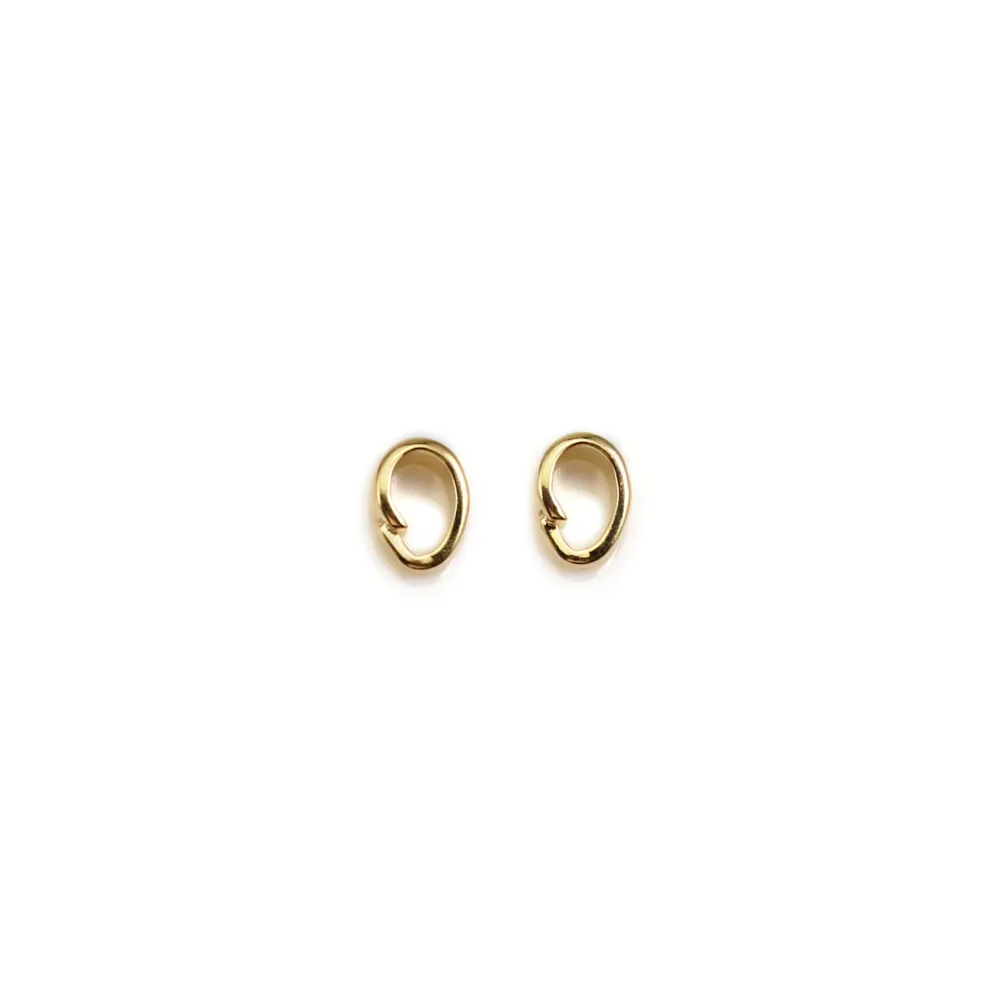 Bélière Plaquée par "flash" or sur laiton 4x9.5mm x 5pcs