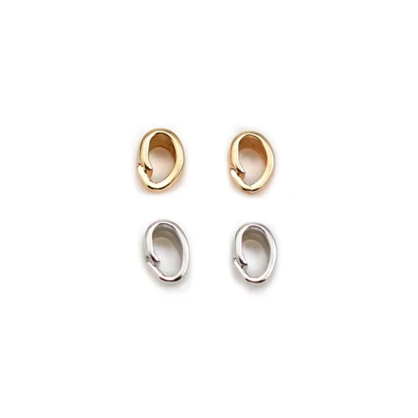 Bélière dorée sur laiton 4x9.5mm x 5pcs