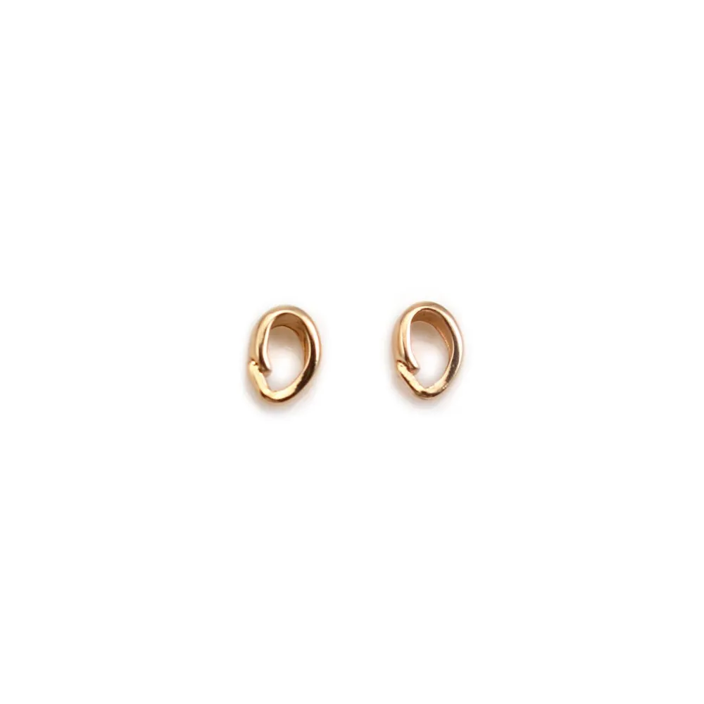 Bélière Plaquée par "flash" or sur laiton 4x9.5mm x 5pcs