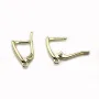 Crochet boucles d'oreilles, plaquée par "flash" or doré sur laiton 11x19mm x 2pcs