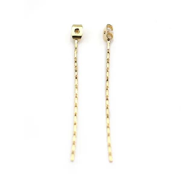 Earrings  by "flash" Gold on brass 2.7x16mm x 2pcs