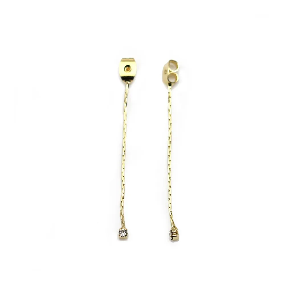 Earrings  by "flash" Gold on brass 2.7x16mm x 2pcs
