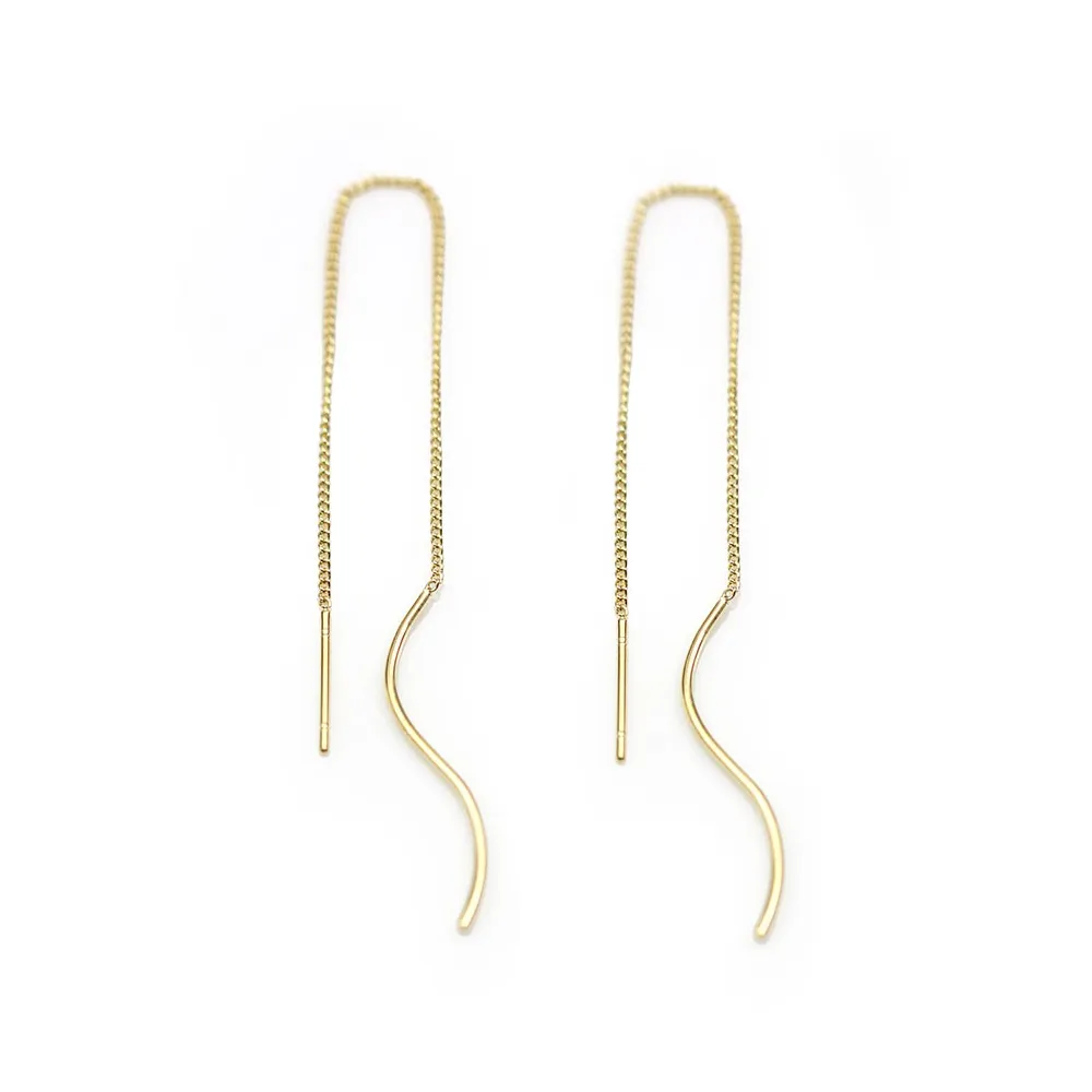 Earrings  by "flash" Gold on brass 2.7x16mm x 2pcs