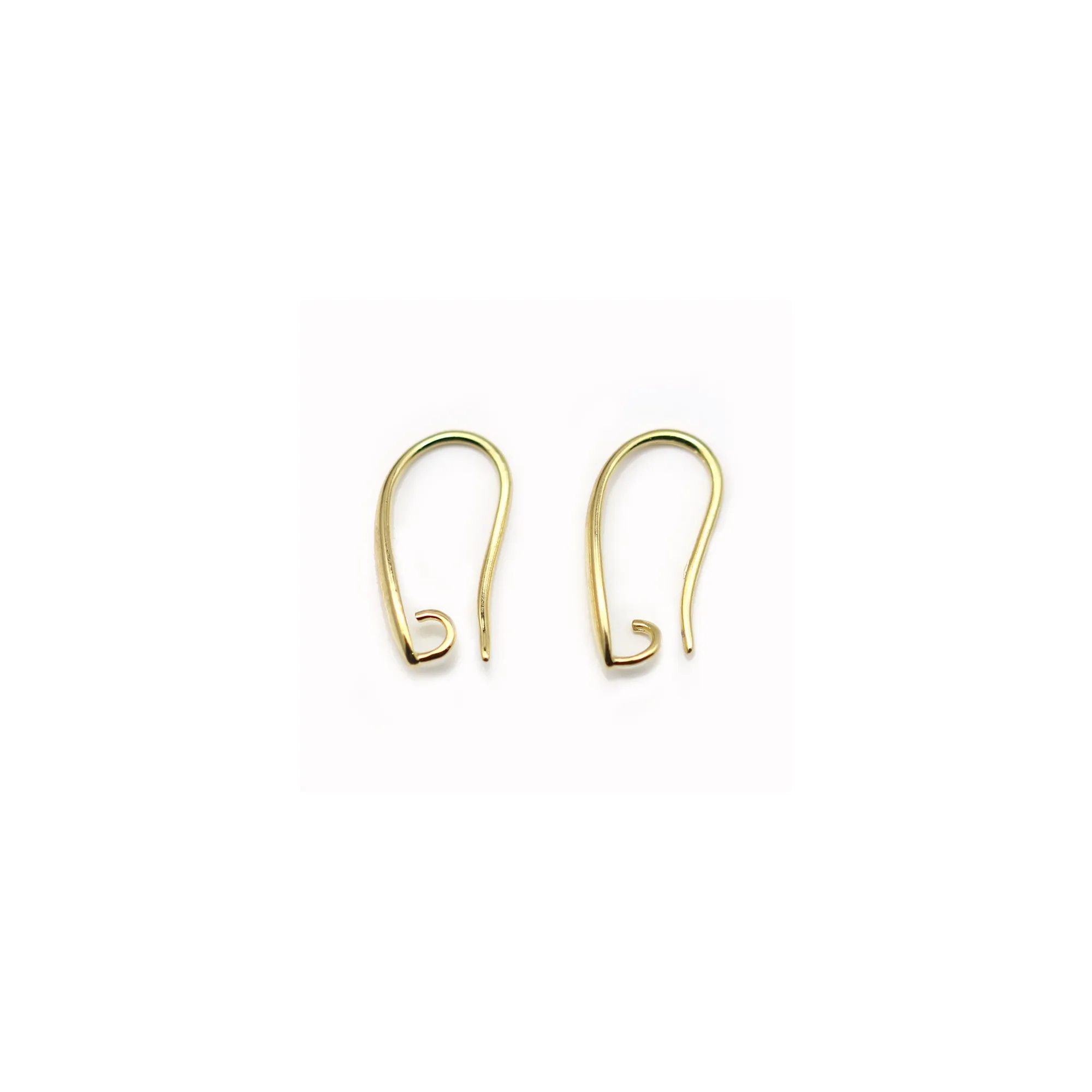 Lot De 24 Crochets Pour Boucles D'oreilles - Laiton Doré 15 Mm Nickel Free - Création Bijoux