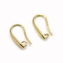 Crochet boucles d'oreilles dorée sur laiton  x 4pcs