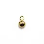 Breloque ronde 6mm, plaqué par flash or x 10pcs