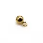 Breloque ronde 6mm, plaqué par flash or x 10pcs