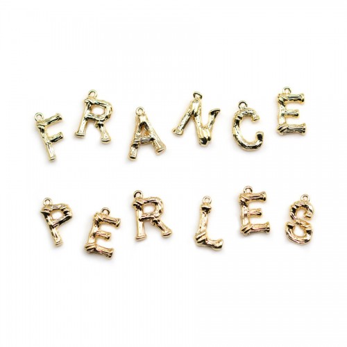 Alphabet plaqué par "flash" or  x  1pc