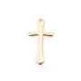 Croix plaquée par "flash" or sur laiton 13x24mm x 2pcs