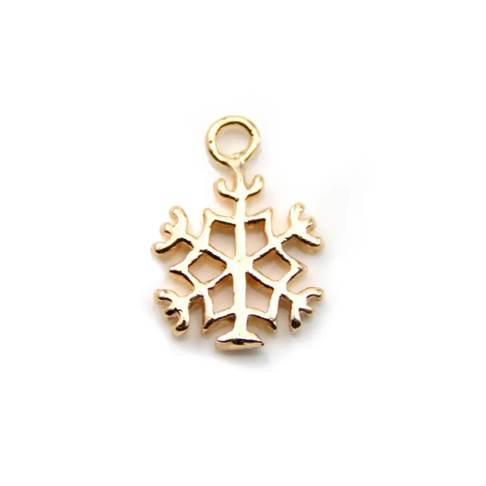 Intercalaire Flacon De Neige Plaqué par "flash" or sur laiton 13.5x18mm x 1pc
