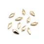 Triangular charm by "flash" gold on brass 4.5x10.5mm x 10pcs