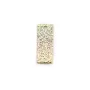Breloque en rectangle "diamanté" plaquée par flash or sur laiton, 5x13mm x 8pcs