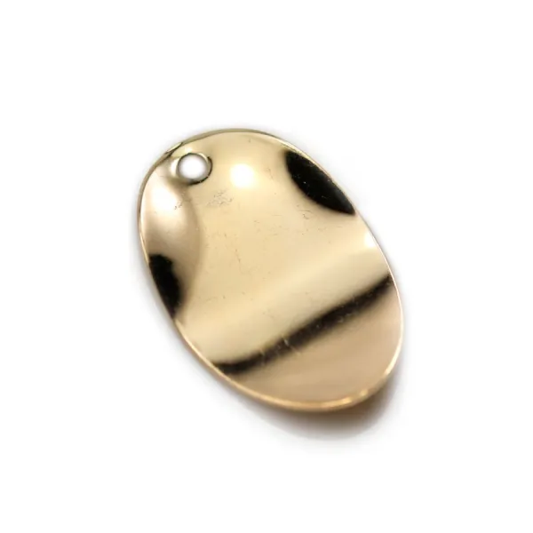 Breloque ovale , de taille 18x11.5mm x 2pcs