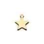Charm star by "flash" gold on brass 7x10mm x 10pcs