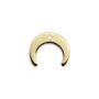 Breloque en forme de lune, doré sur laiton 9.5x11mm x 6pcs