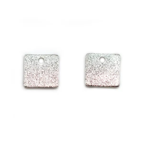 Breloque en forme ronde martelé, plaquée par "flash" or sur laiton 8mm x 10pcs