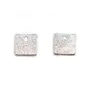Breloque en forme ronde martelé, plaquée par "flash" or sur laiton 8mm x 10pcs