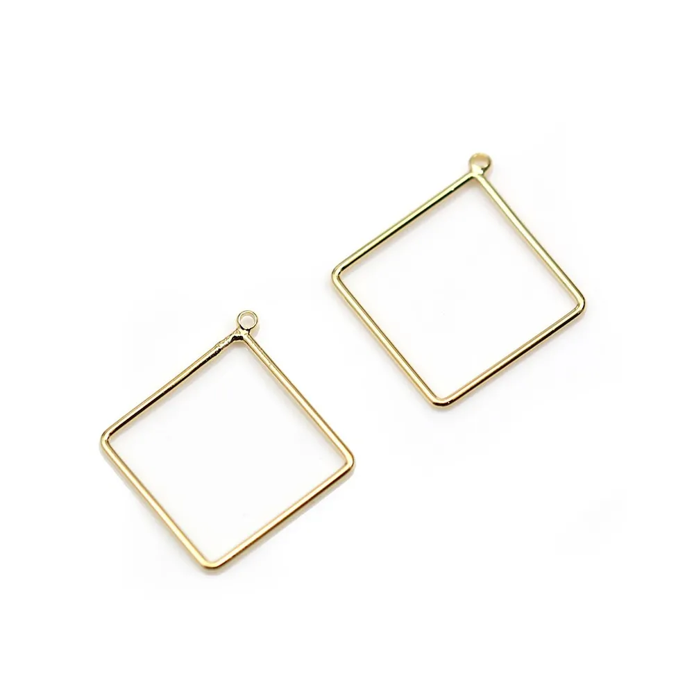 Snowflake pendant plated "flash" gold brass 5.8mm x 8pcs