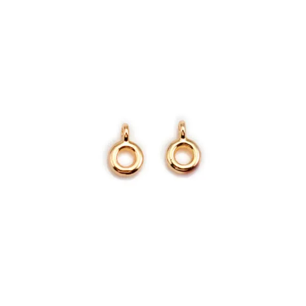 Bélière plaquée par "flash" or sur laiton 6.5x8mm x 10pcs