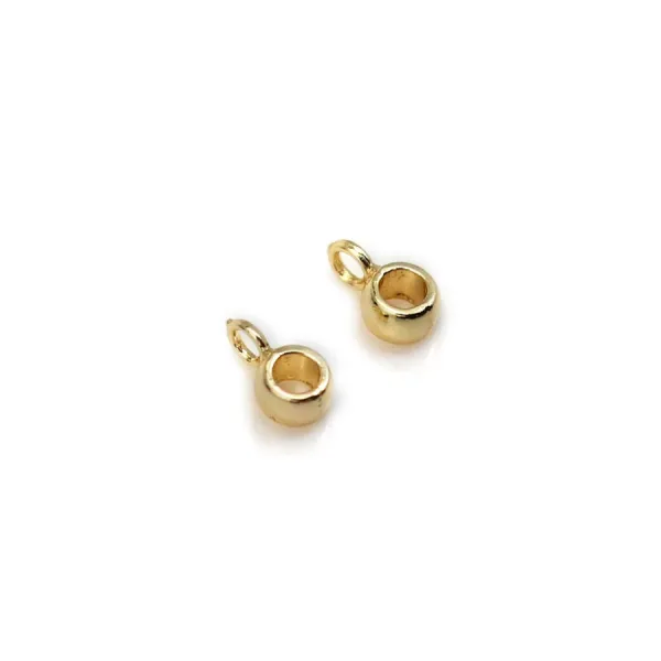 Bélière plaquée par "flash" or sur laiton 6.5x8mm x 10pcs