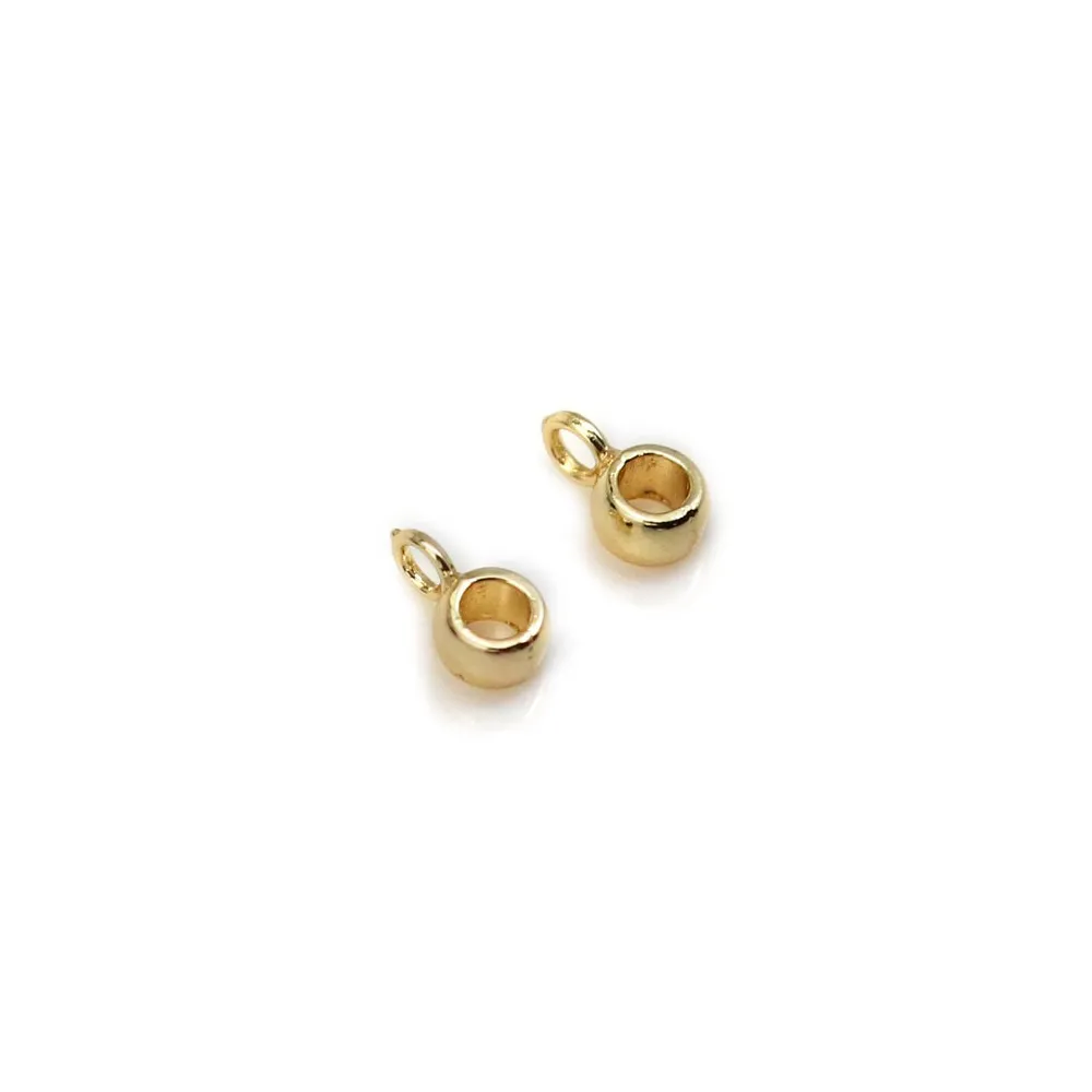 Bélière plaquée par "flash" or sur laiton 6.5x8mm x 10pcs