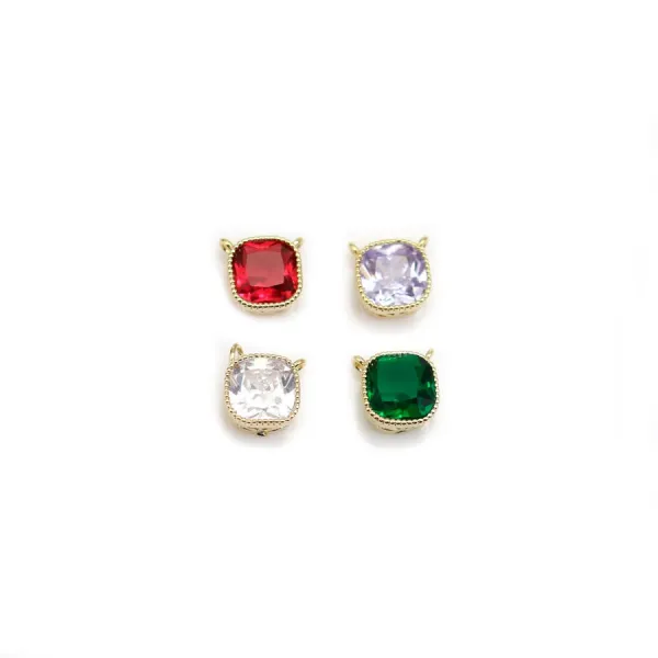 Bélière plaquée par "flash" or sur laiton 6.5x8mm x 10pcs