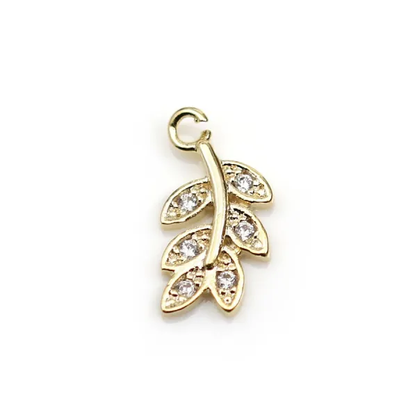 Snowflake pendant plated "flash" gold brass 5.8mm x 8pcs