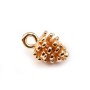  Pine nut by "flash" Gold on brass 8x12.3mm x1pc