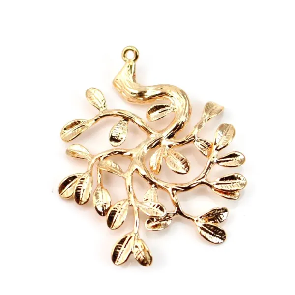 Brushwood by "flash" gold on brass 31x38mm x 1pc