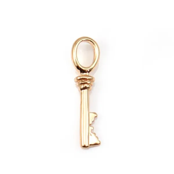 Clé  Plaquée par "flash" or sur laiton 5.7x22.7mm x1pc