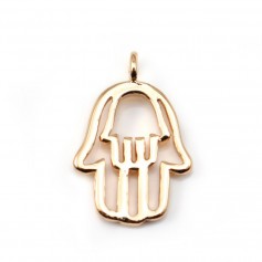  Hand of Fatima by "flash" Gold on brass 11.5x17mm x1pc