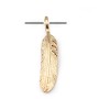  Feather by "flash" Gold on brass 8.5x40mm x1pc