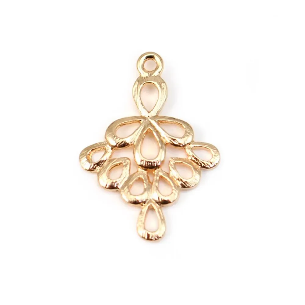  Pendant  Fanty by "flash" Gold on brass 17.5x24mm x1pc