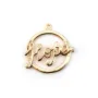 Pendentif hope plaquée par "flash" or sur laiton 19mm x 1pc