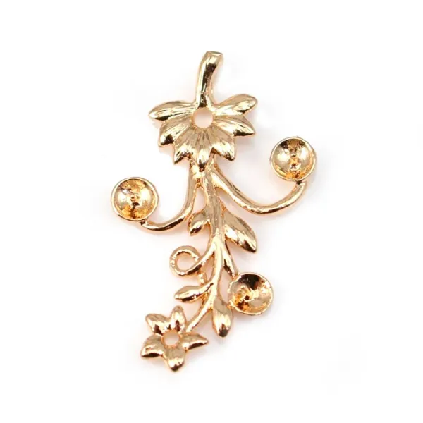  Pendant Celestial by "flash" Gold on brass 19x32mm x1pc