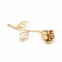 Pendant rose by "flash" gold on brass  24x40mm x 1pc