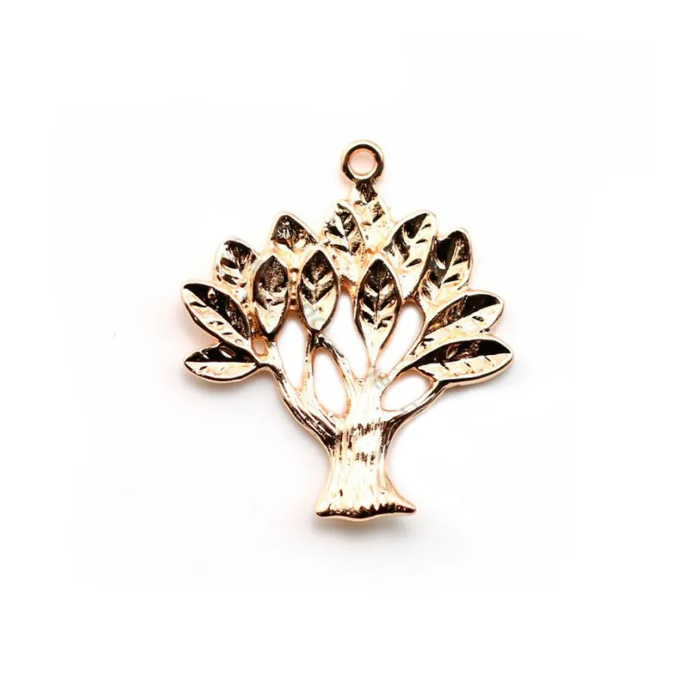 Pendentif arbre de vie par "flash" or sur laiton 20x23.5mm x 2pcs